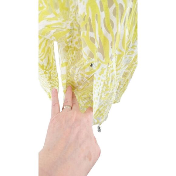 Chico's Women Long Sleeve Double Layer Collared Jacket Top Citron Green Size med - Picture 8 of 14